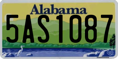 AL license plate 5AS1087