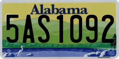 AL license plate 5AS1092