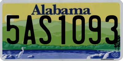 AL license plate 5AS1093