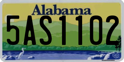 AL license plate 5AS1102