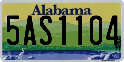 AL license plate 5AS1104