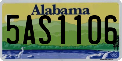 AL license plate 5AS1106