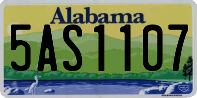 AL license plate 5AS1107