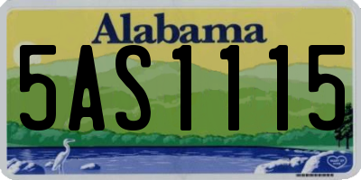 AL license plate 5AS1115