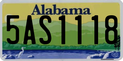 AL license plate 5AS1118