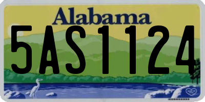 AL license plate 5AS1124