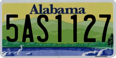 AL license plate 5AS1127