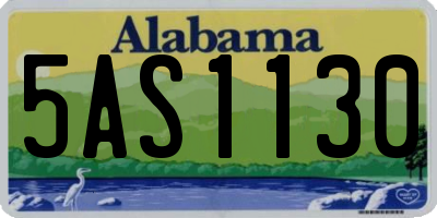 AL license plate 5AS1130