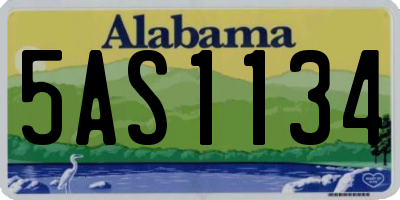 AL license plate 5AS1134