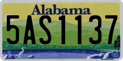 AL license plate 5AS1137