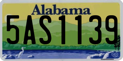 AL license plate 5AS1139