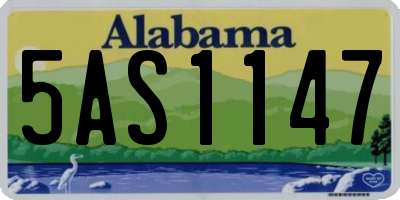 AL license plate 5AS1147