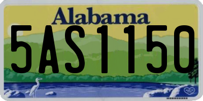 AL license plate 5AS1150