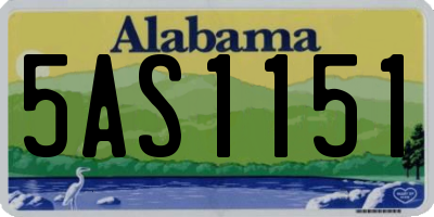 AL license plate 5AS1151