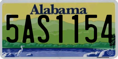 AL license plate 5AS1154