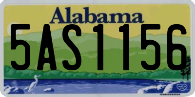 AL license plate 5AS1156
