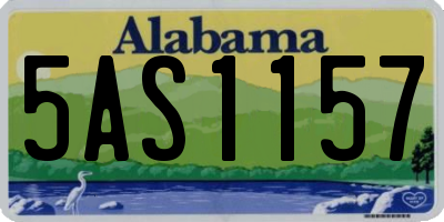 AL license plate 5AS1157