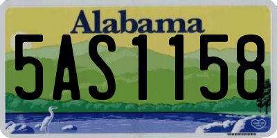 AL license plate 5AS1158