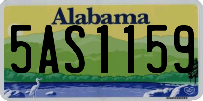AL license plate 5AS1159