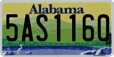 AL license plate 5AS1160