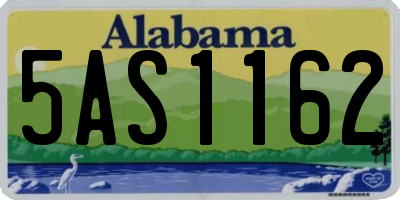 AL license plate 5AS1162