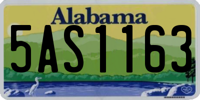 AL license plate 5AS1163