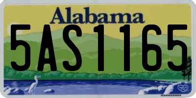 AL license plate 5AS1165