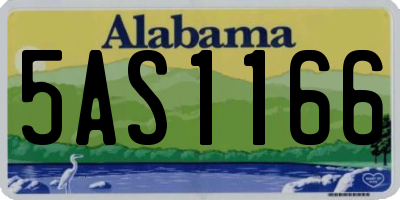 AL license plate 5AS1166