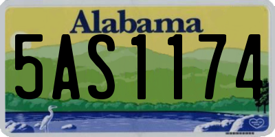 AL license plate 5AS1174