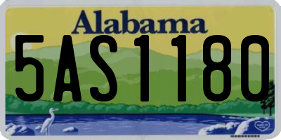 AL license plate 5AS1180