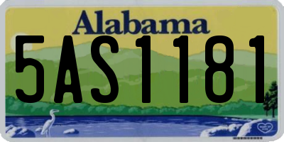AL license plate 5AS1181