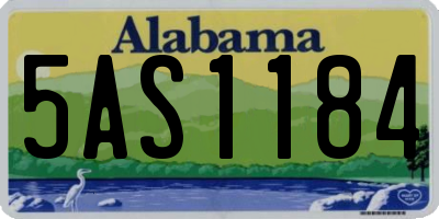 AL license plate 5AS1184