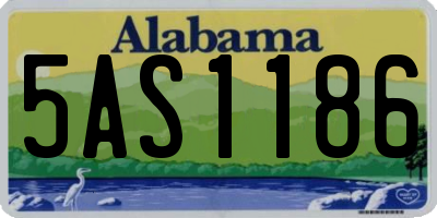 AL license plate 5AS1186
