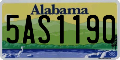 AL license plate 5AS1190