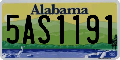 AL license plate 5AS1191