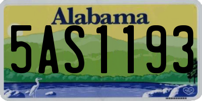 AL license plate 5AS1193