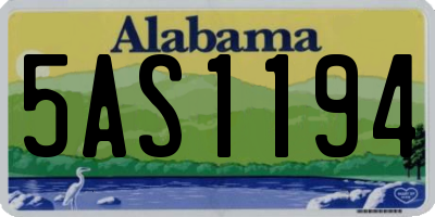 AL license plate 5AS1194
