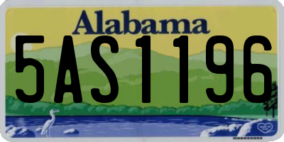 AL license plate 5AS1196