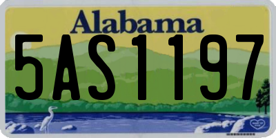 AL license plate 5AS1197
