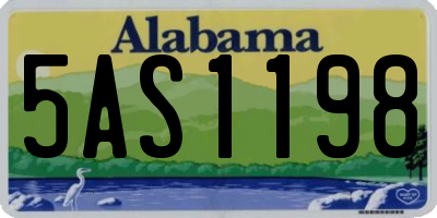 AL license plate 5AS1198
