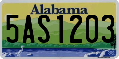 AL license plate 5AS1203
