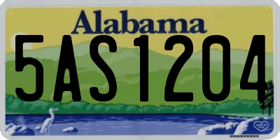 AL license plate 5AS1204