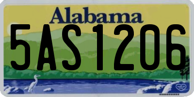 AL license plate 5AS1206