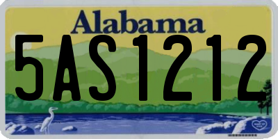 AL license plate 5AS1212