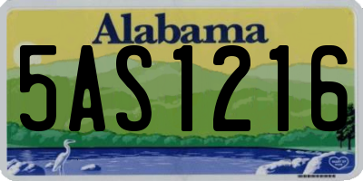 AL license plate 5AS1216