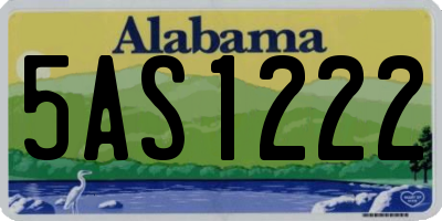 AL license plate 5AS1222