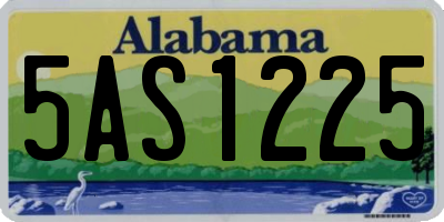 AL license plate 5AS1225