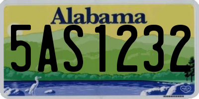 AL license plate 5AS1232