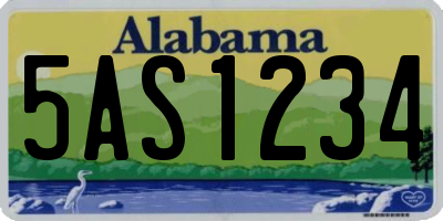 AL license plate 5AS1234