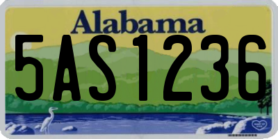 AL license plate 5AS1236